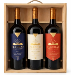 Estuche De Madera Triple Flecha De Los Andes