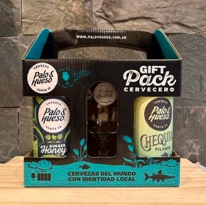 Palo Y Hueso Gift Pack 4 Latas + Copa