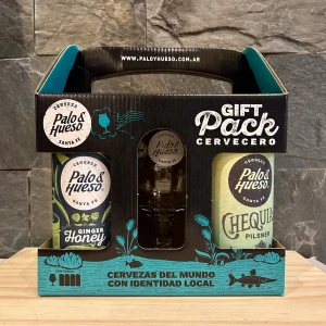 Palo Y Hueso Gift Pack 4 Latas + Copa