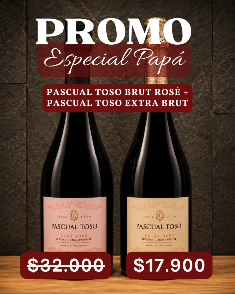 Pascual Toso Brut Rosé + Pascual Toso Extra Brut